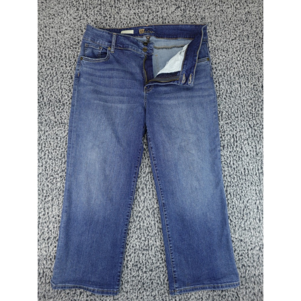 Kut‎ from the Kloth Lucy High Rise Wide Leg Jeans Womens 14W Blue Stretch Denim